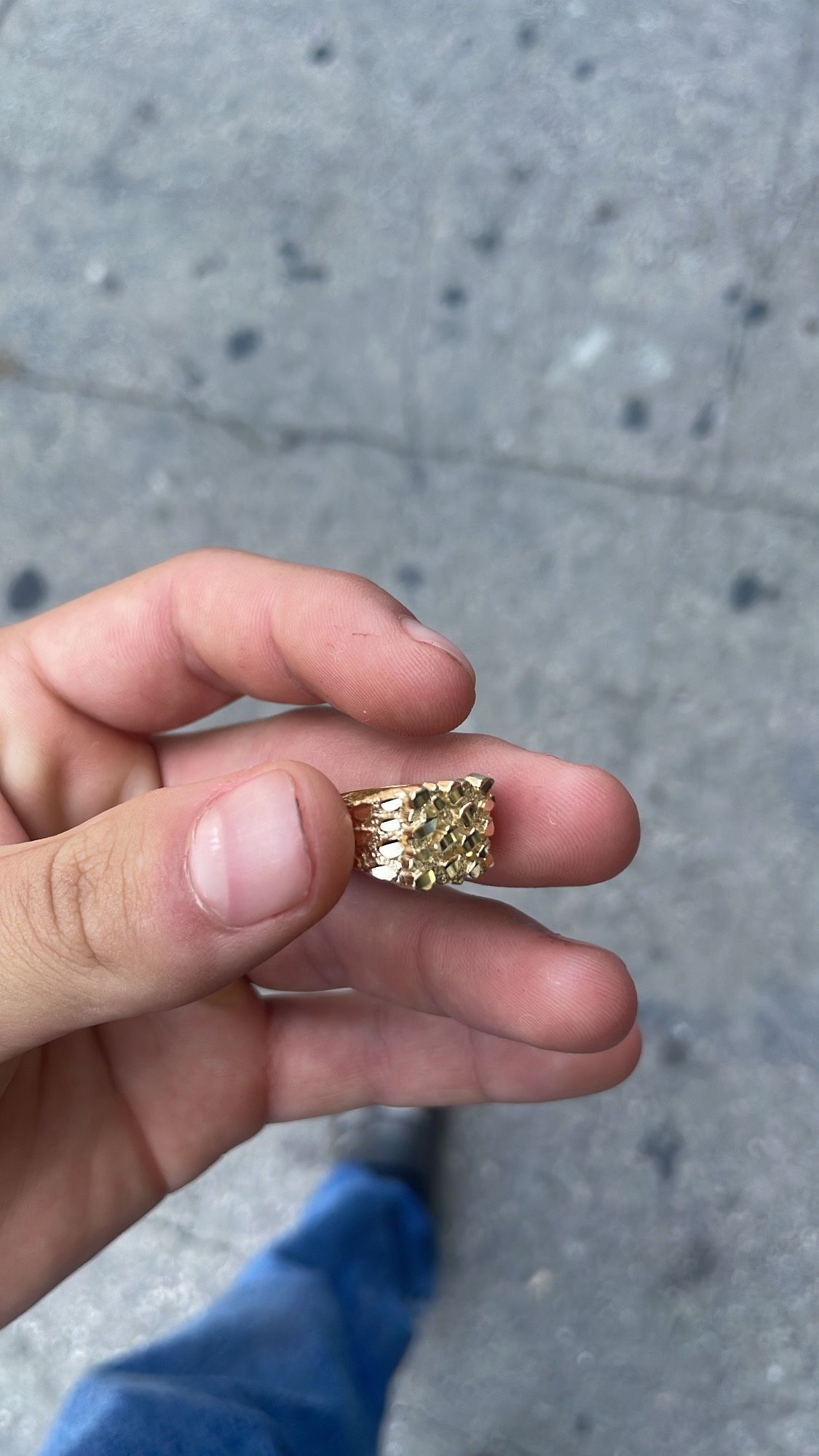 Size 6 14k Gold Nugget Ring 3 Grams