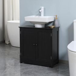 Black Under-Sink Bathroom Storage Cabinet