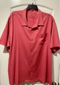 Tommy Bahama XXXL Coral Short Sleeve Button Down Shirt