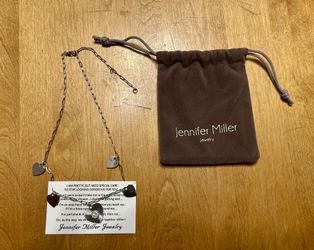 Jennifer Miller 14K White Gold Plated Joy 101 Heart Necklace