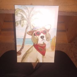 Picture of a Dog in a Cowboy Hat