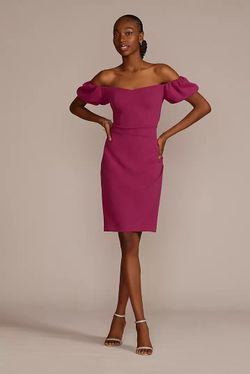 DB Studio off-the-shoulder puff sleeve midi dress