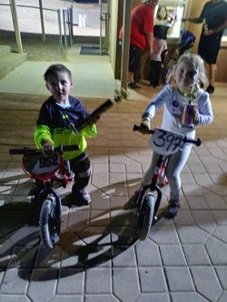 Black Mountain BMX racing a little guys check out their trophies