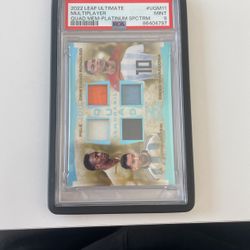 2022 Leaf Ultimate Multiplayer Quad Memorabilia Platinum Spectrum