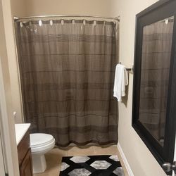 West Elm, Espresso, Shower Curtain Set 