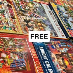 Free NEW [Sealed] Christmas Advent Calendar Jigsaw Puzzles 