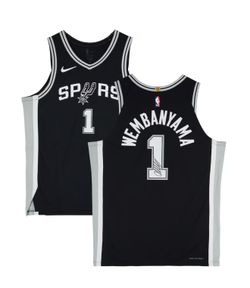 Victor Wembanyama San Antonio Spurs Autographed Fanatics Authentic Black Nike Icon Edition Authentic Jersey