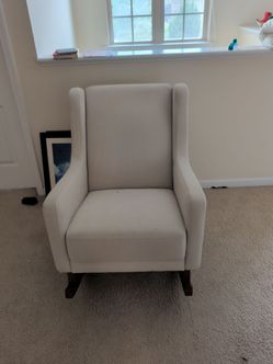 Cream Nursery Rocker / Accent Chair