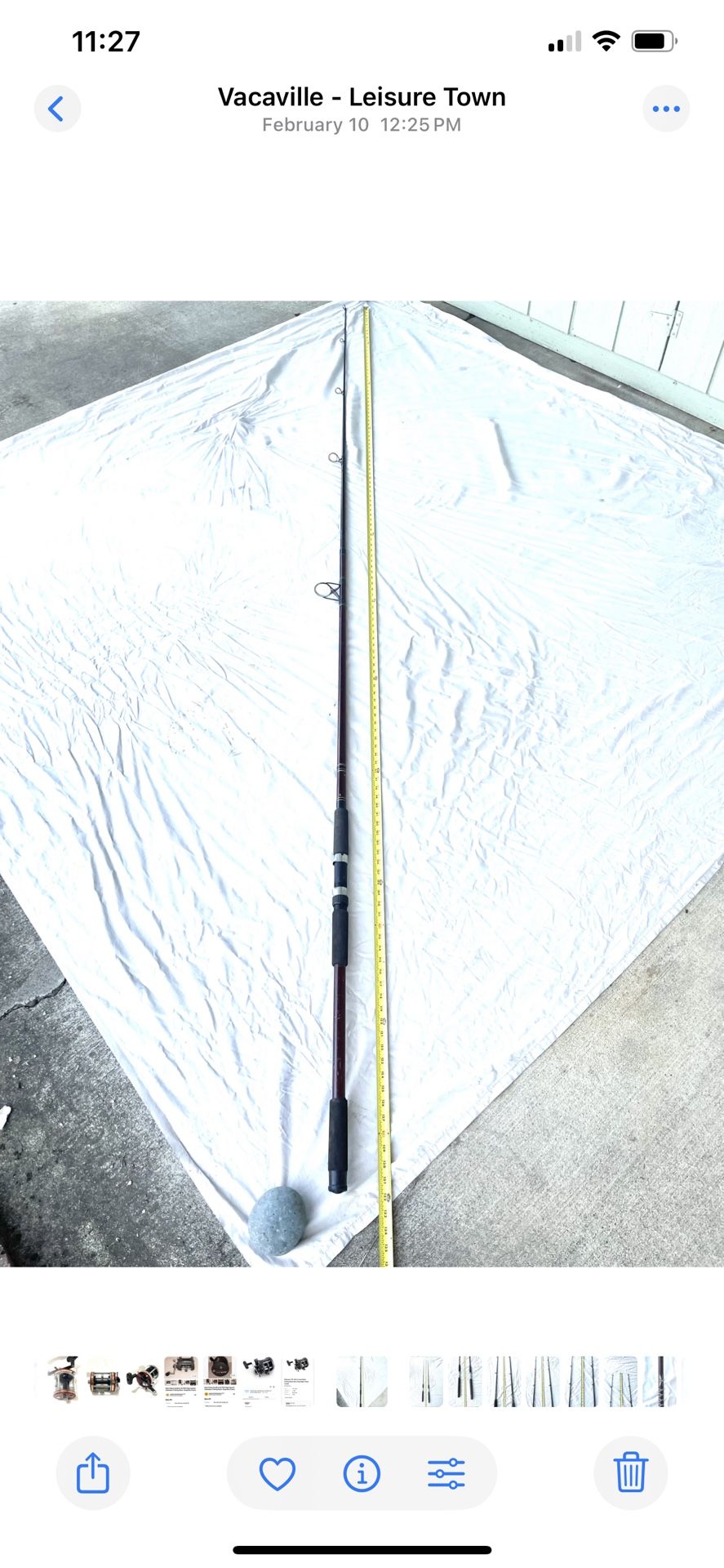 Great Condition 11Ft  2 Piece Daiwa (Apollo Gold-1921H) medium, heavy action, fishing rod