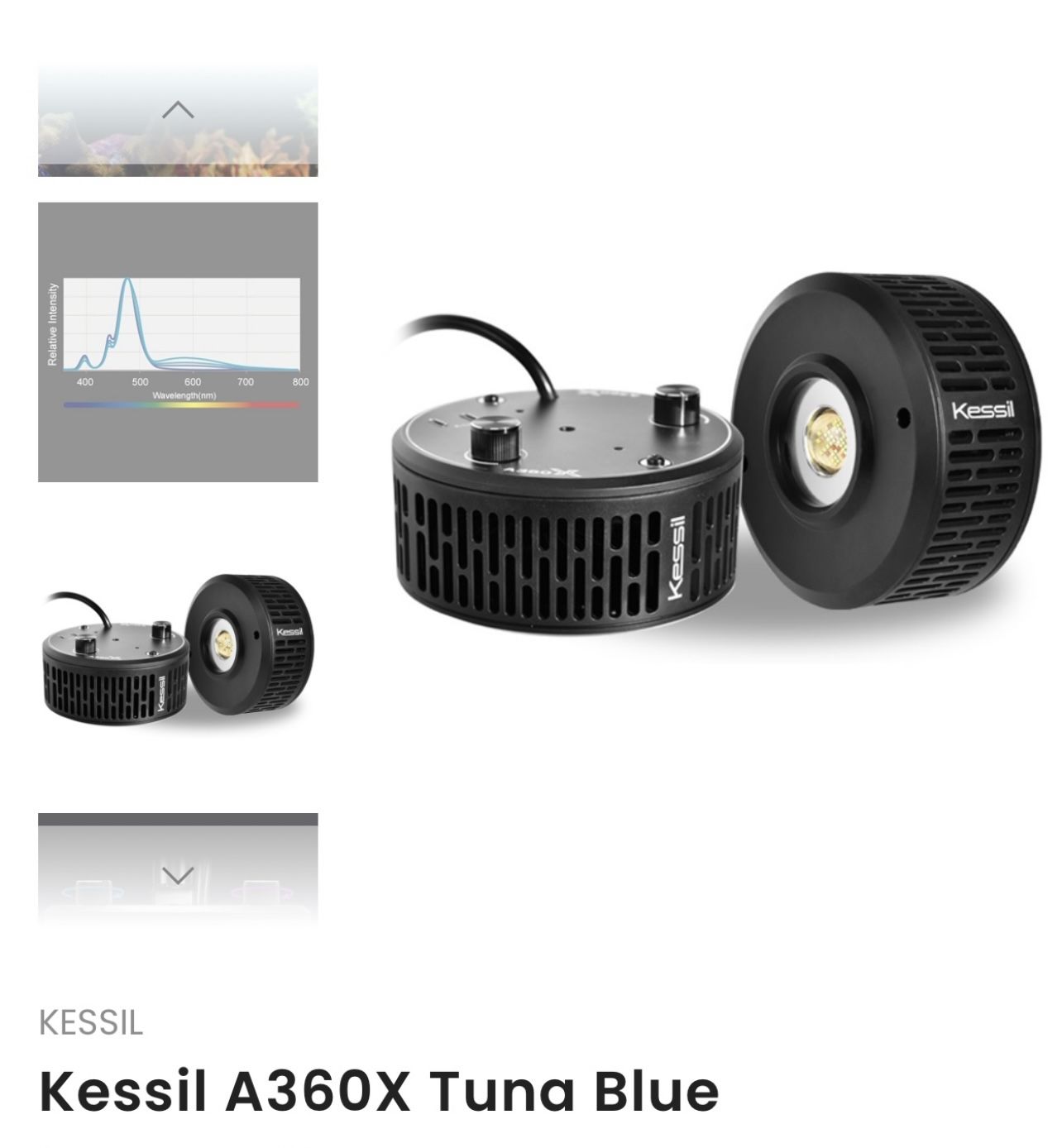 Kessil A360x Tuna Blue Lights