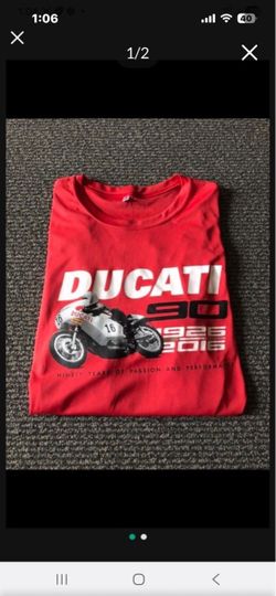NEW Ducati Italy Motorcycle Sports Soft Light Weight Tech Tee T-shirt