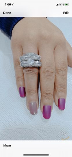 Engagement ring plated platinum