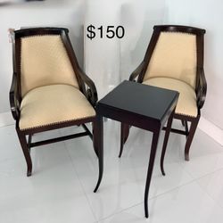 Accent Armchairs And Accent Table 
