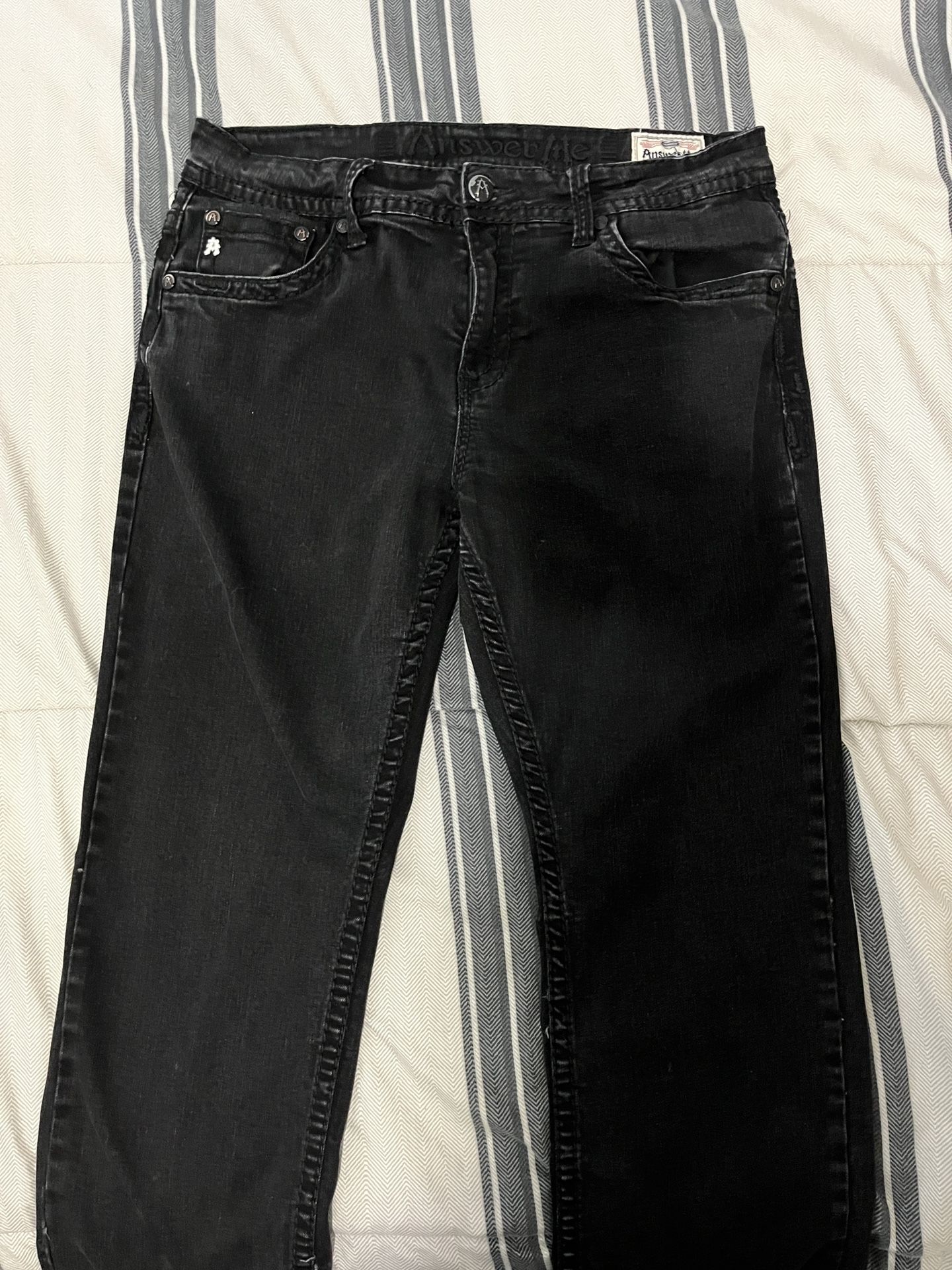 Black Answer Me Jeans