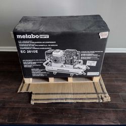 Metabo HPT 8-Gallon Single Stage Portable Corded Gas Horizontal Air Compressor