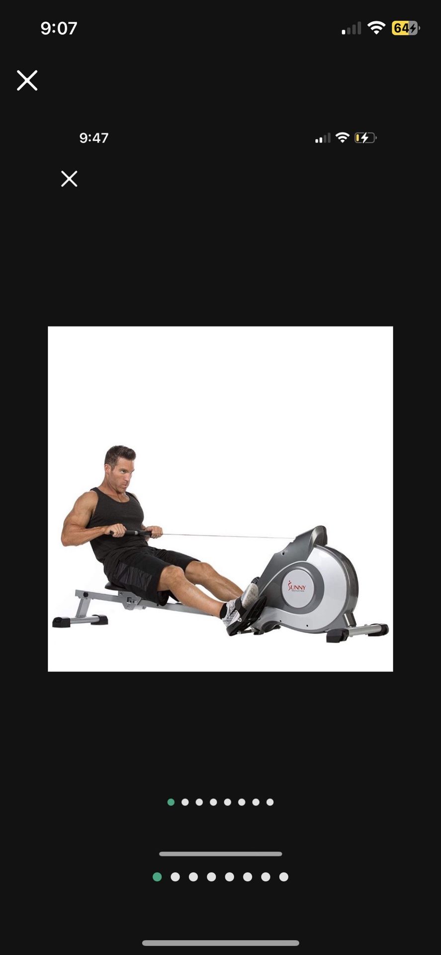 Workout Sunny Health & Fitness SF-RW5515 Magnetic Rowing Machine Rower w/LCD Monitor