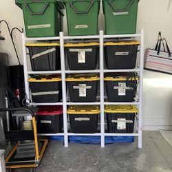  Storage Bin Rack  Bins Not Included 