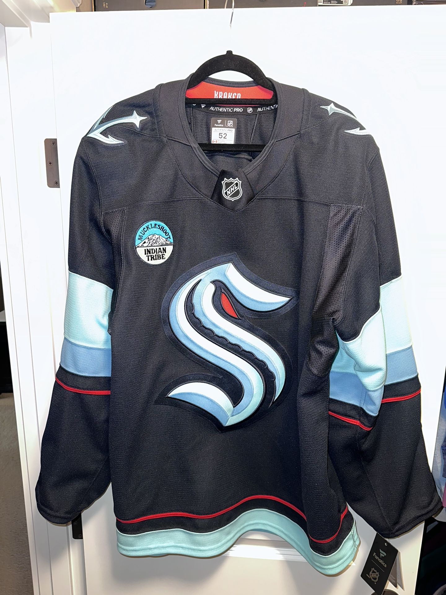 Brand New Seattle Kraken Size 52 Authentic Jersey
