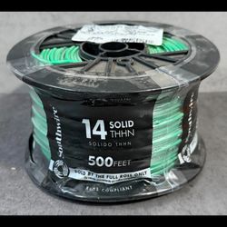 Southwire 500 ft. 14 Green Solid CU THHN Wire Model 11583258
