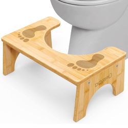 Squatting Toilet Stool, Anti Slip Toilet Potty Step Stool Sturdy Bathroom Stool for Adults 350 lbs Load Capacity (7 inches)