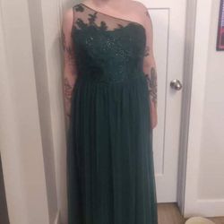 David's Bridal Dress In Green