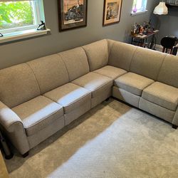 Flexsteel Sectional In Blue With Two Pieces