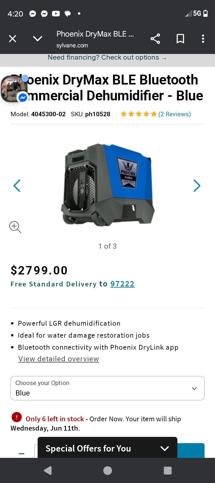 Phoenix Dry MAX lGR Dehumidifier