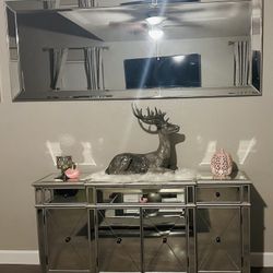 Mirrored Buffet Style Sideboard