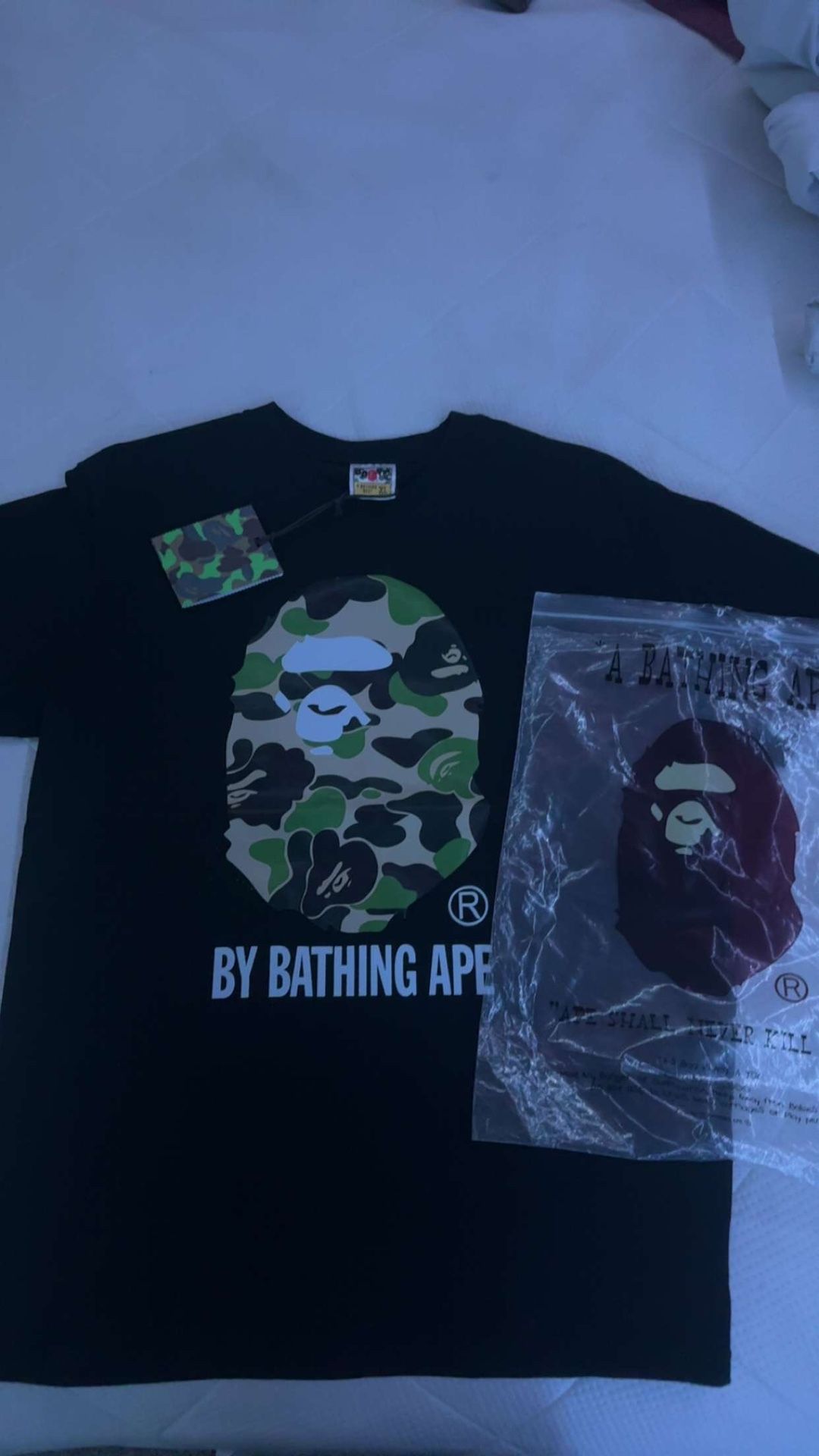 Bape t shirt black/green camo 