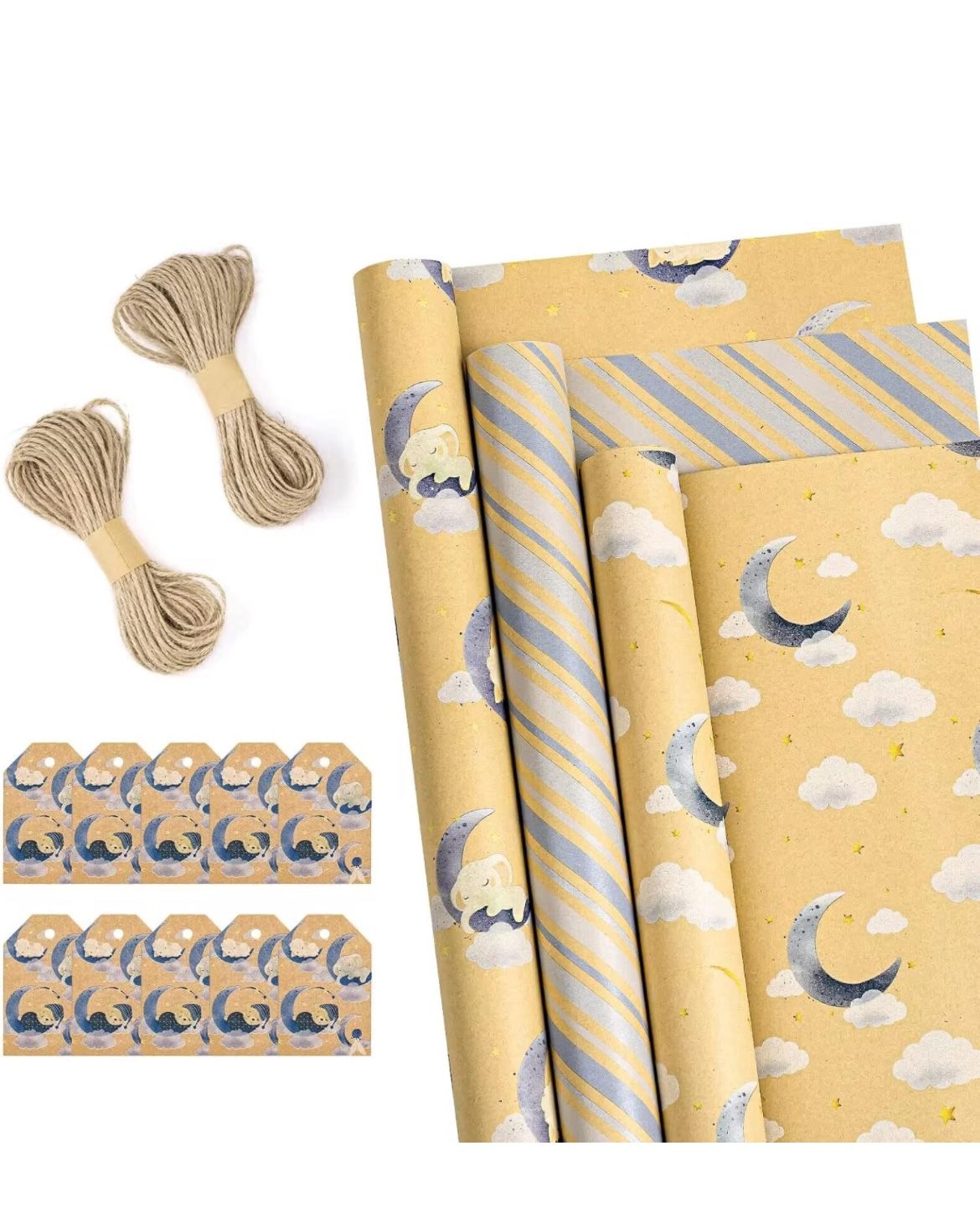 Brand New Gift Wrapping Paper Rolls Set