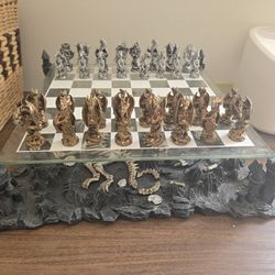 Metal Dragon Chess Complete Set