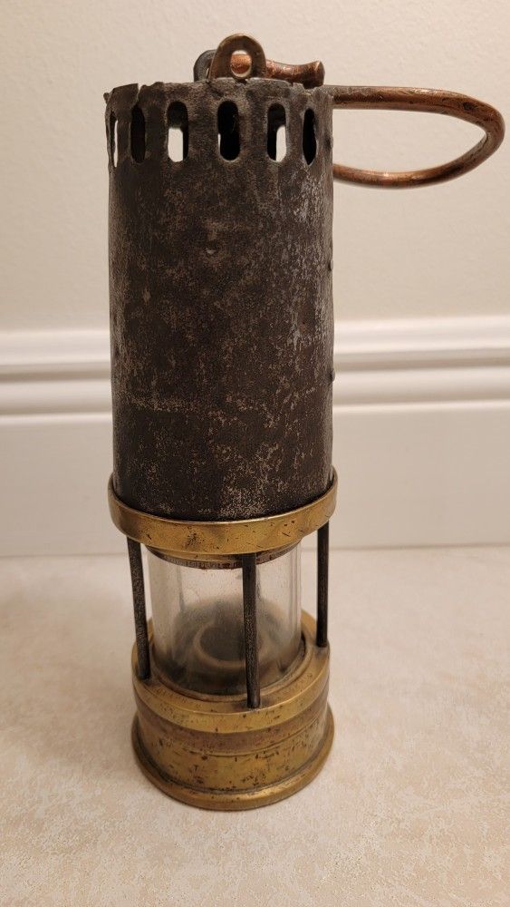 Vintage Mining Lamp Richard Johnson Glapham Morris  British Mining Lamp