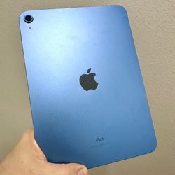 FIRM PRICE - NEW Condition iPad 10th Generation 64gb Blue with Case • 100% Battery Health