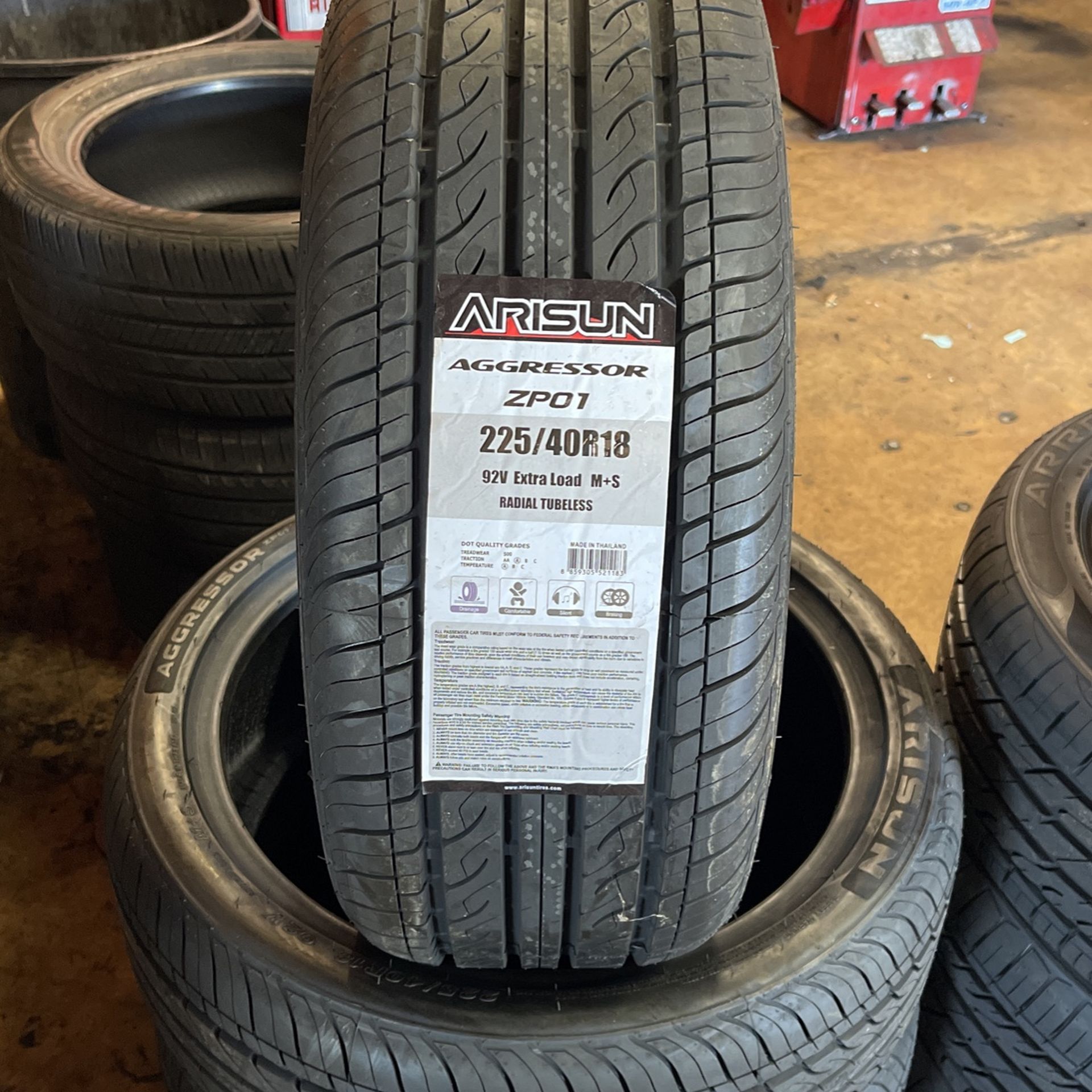225/40/18 ARISUN AGGRESSOR ZP01 $400.00 for Sale in San Diego, CA