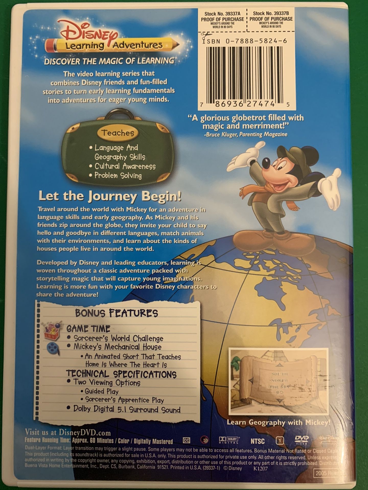 Disney's LEARNING Adventures: MICKEY'S SEEING The WORLD (DVD) for