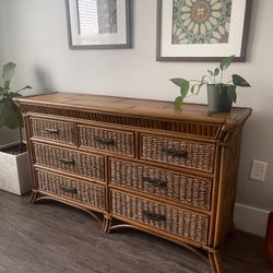 Wicker + Bamboo Dresser