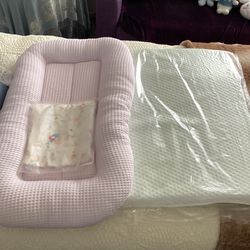 Baby Lounger For Newborn And A Mini Crib Mattress 