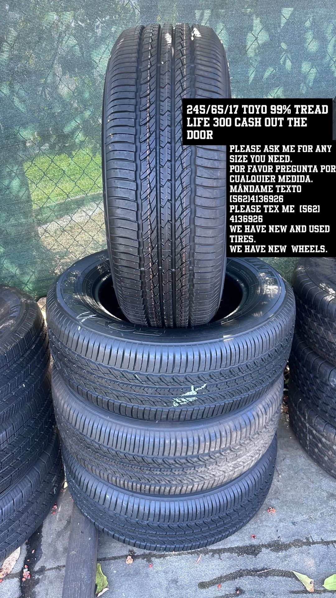 245/65/17 Toyo 98% TREAD LIFE Semi New All Four | Please Ask Me For The Size You Need |