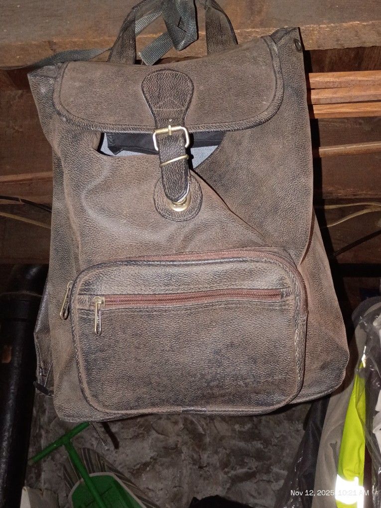 Leather Back Pack
