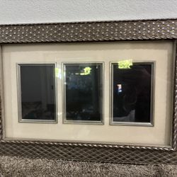 Beautiful Picture Frame holds three 4 x 6 photos and measures  at 20 1/2 X13 1/2 $20