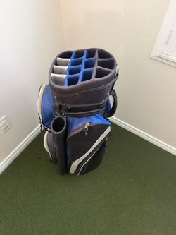 RJ Black/blue 14-way cart golf bag