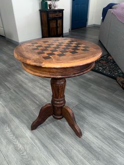 Checker board side table