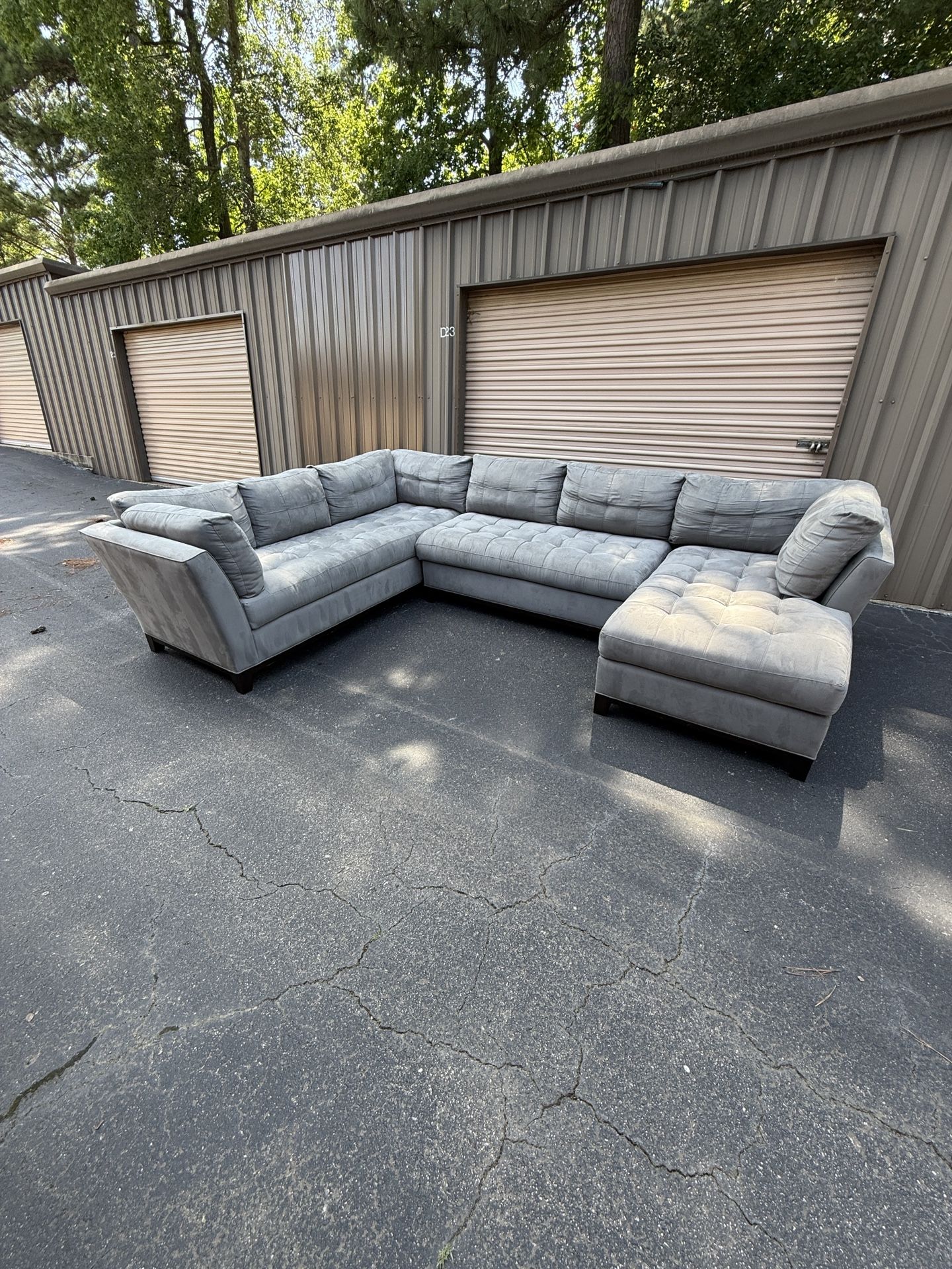 Modern Gray Cindy Crawford Sectional Couch | Free Delivery Included