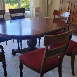 Ethan Allen Dining Table with 6 Chairs