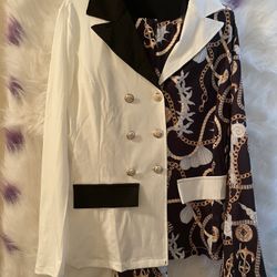 Women  Two Toned Pants Suit 