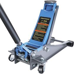 Ton Low Profile Floor Jack,Hydraulic Carbon Steel Car Jack with Dual Pistons Quick Lift Pump,Easily Slide into Cars&Provide Stable Support,Lifting Ran