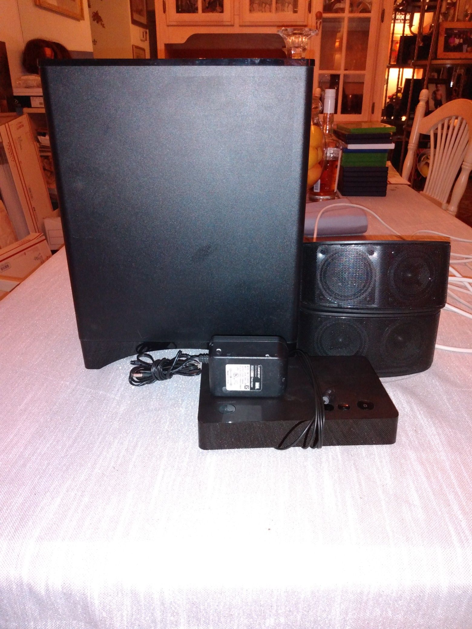 ONKYO Wireless Subwoofer With 2 Speakers & Receiver