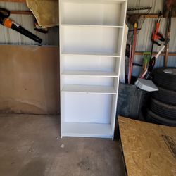 Two White Book Shelves New