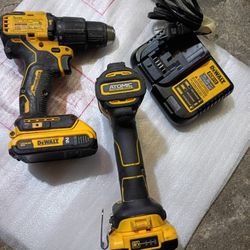 Combo De Taladros DeWalt ATOMIC Pilas 2AH