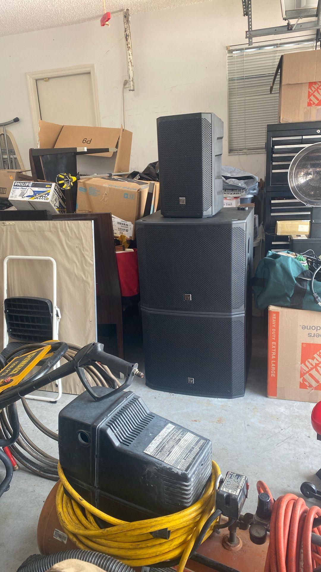 2 18” Electro voice Powered Sub’s 1 EV 10” Mid’s & Highs